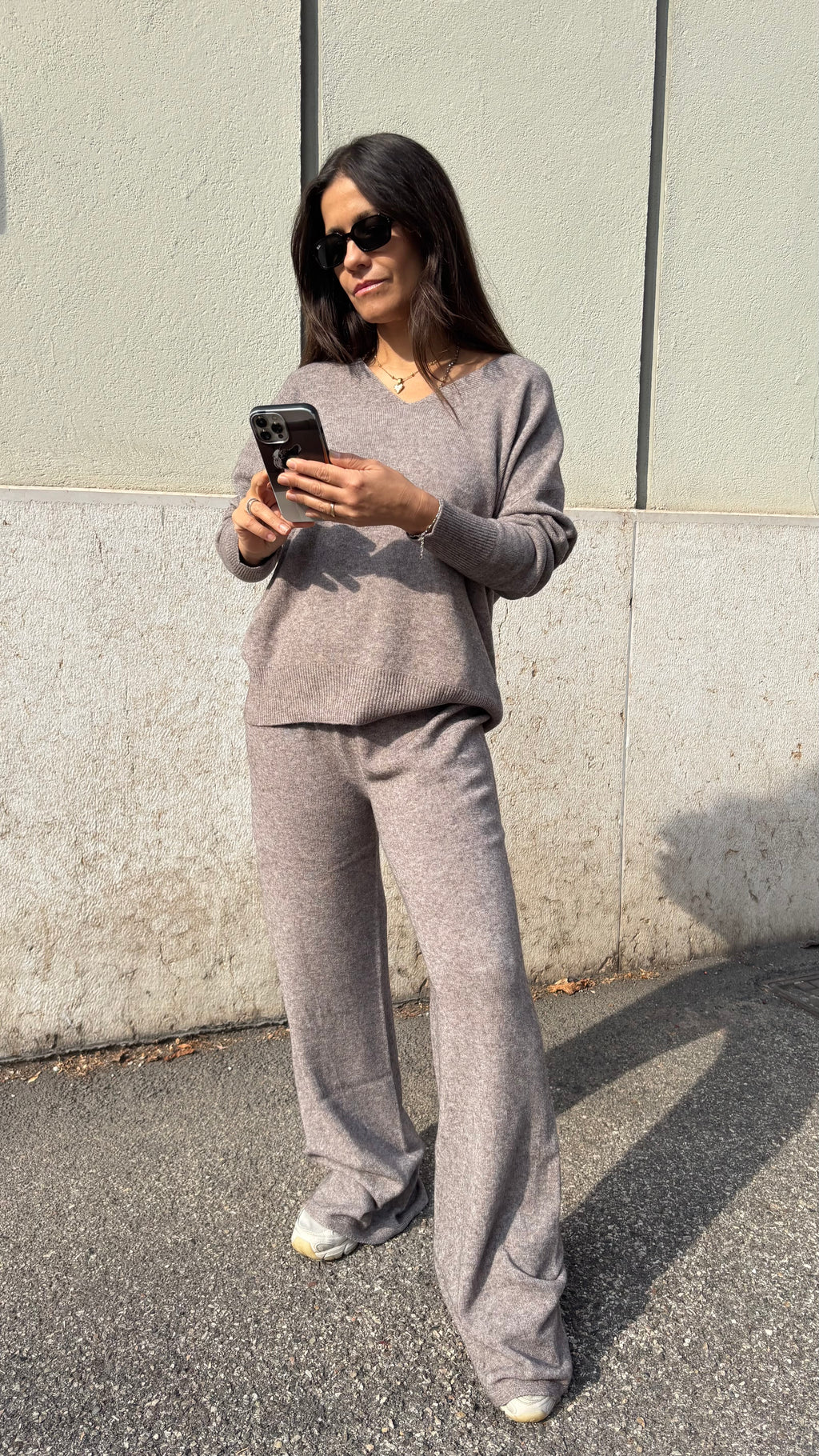 Completo Maglia Over Scollo V + Pantalone