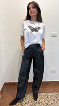 Pantalone Balloon in ecopelle intrecciata