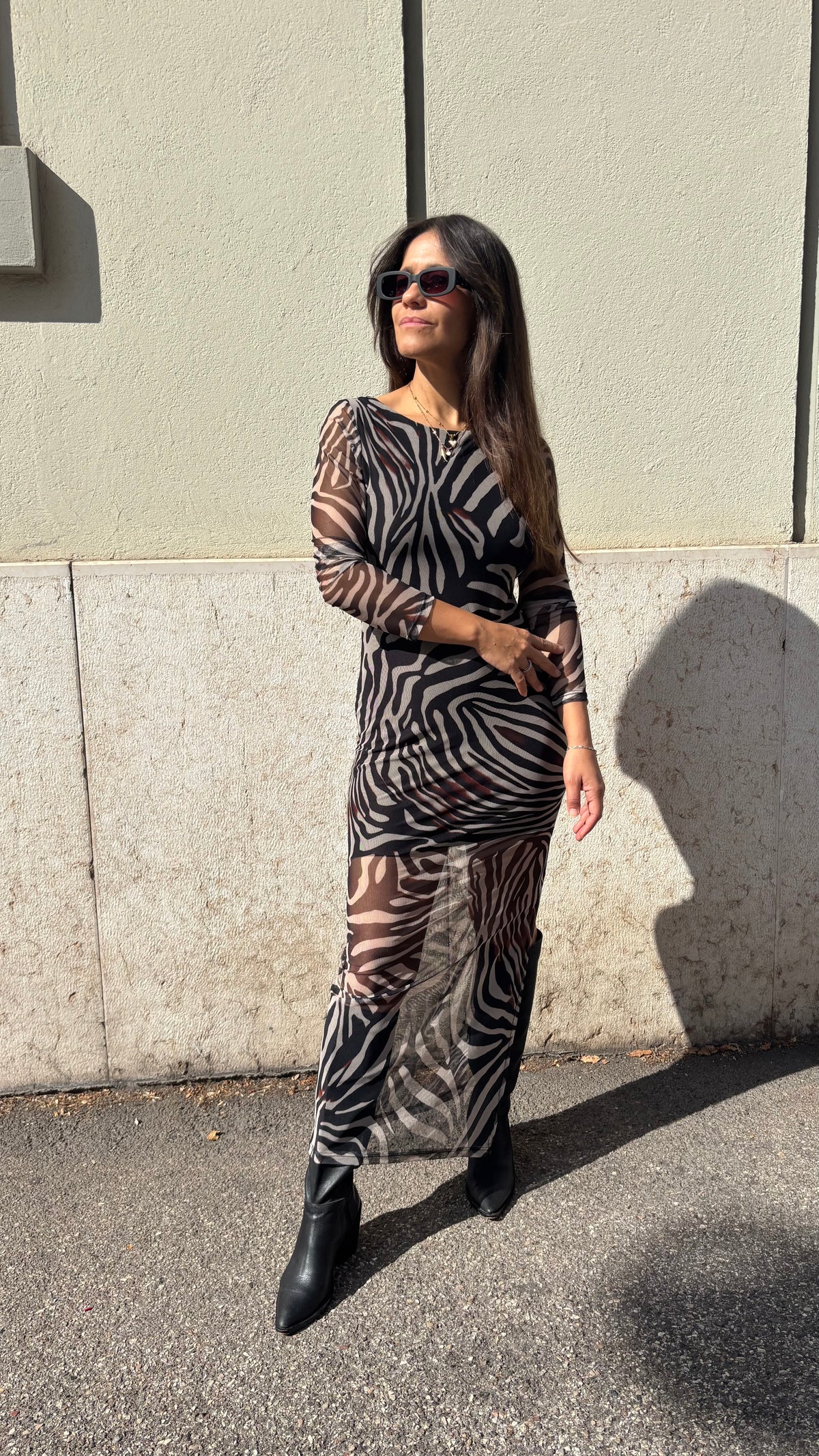 Abito lungo con spacco