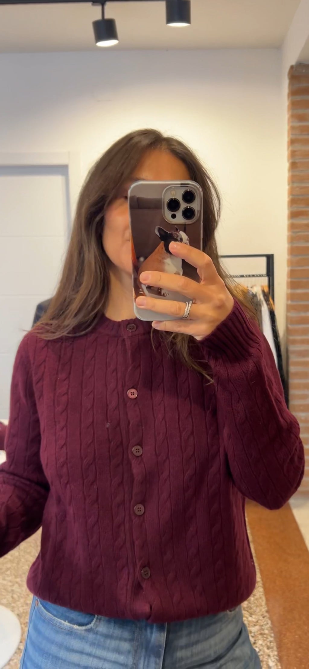 Cardigan Over treccia