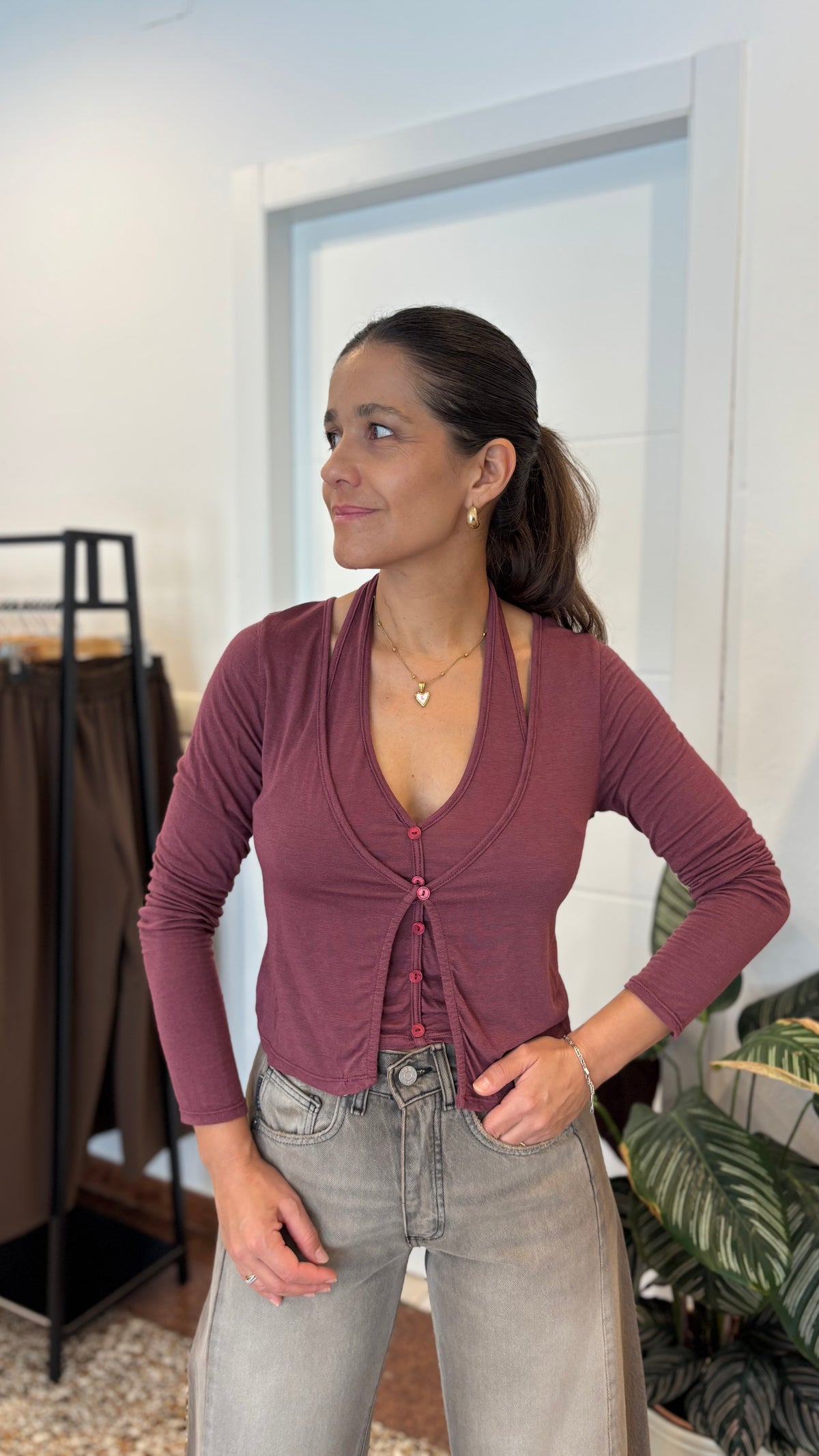 Set top + cardigan