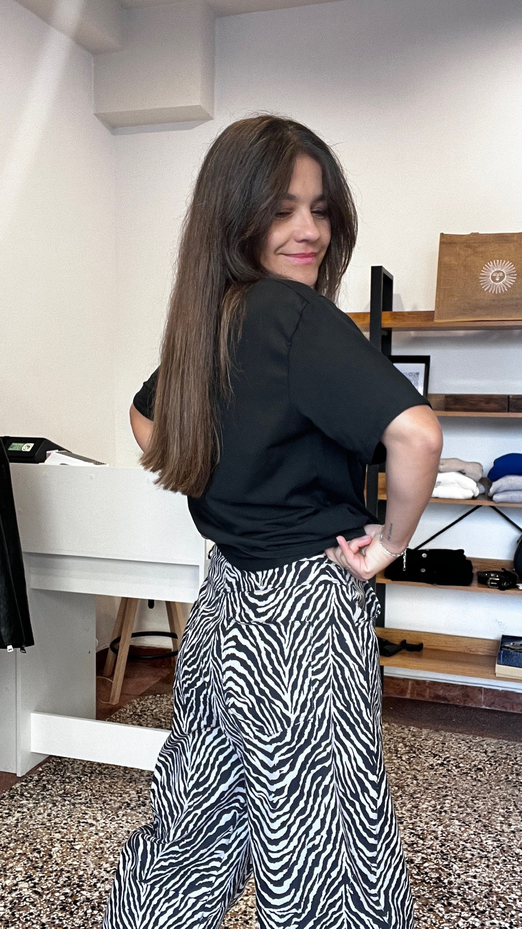 Pantalone Balloon Zebrato