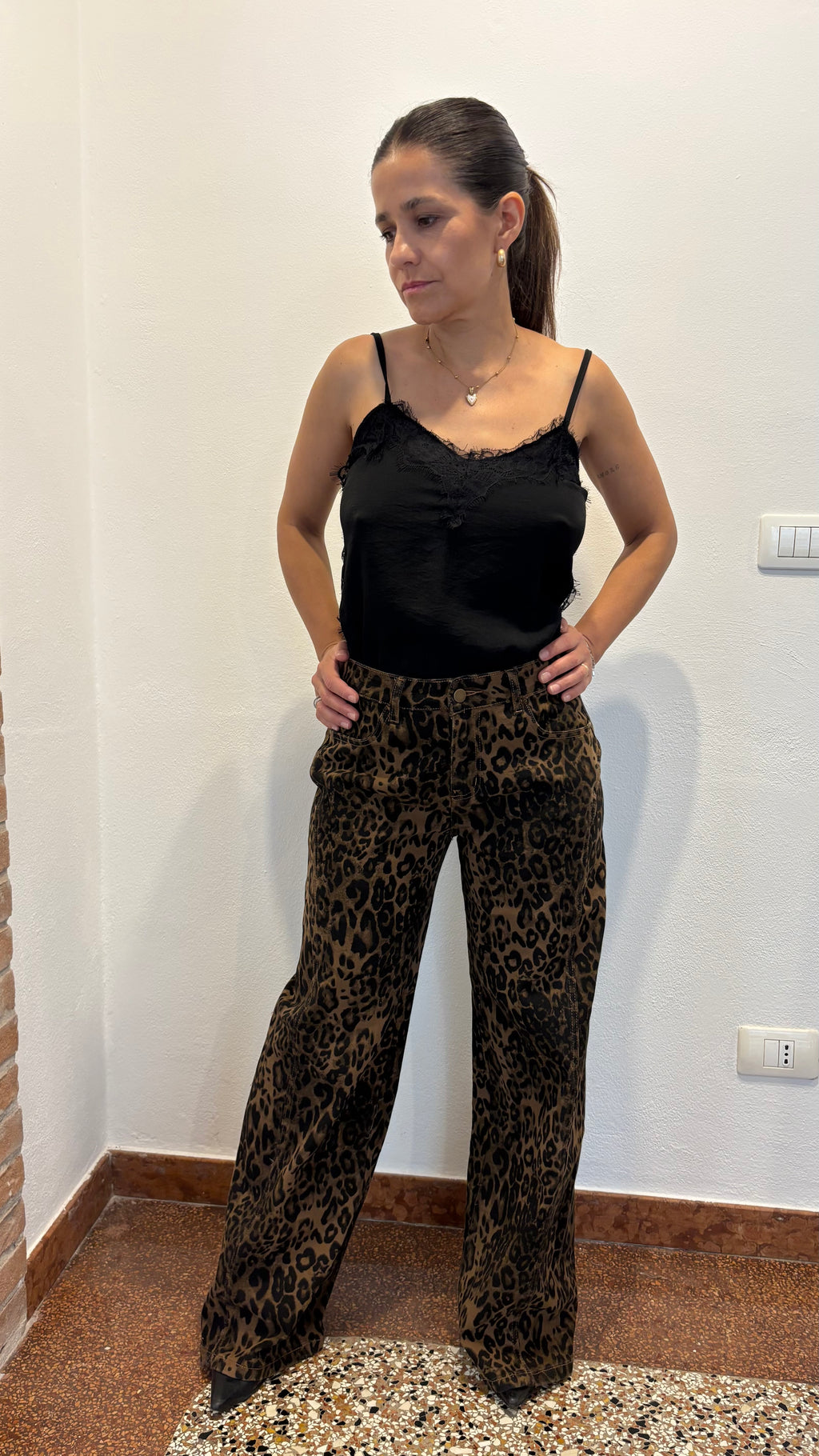 Pantalone Dritto Maculato