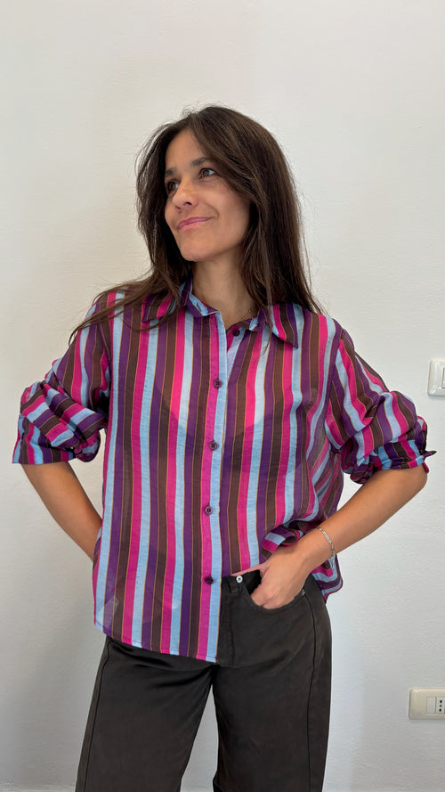 Camicia colletto riga