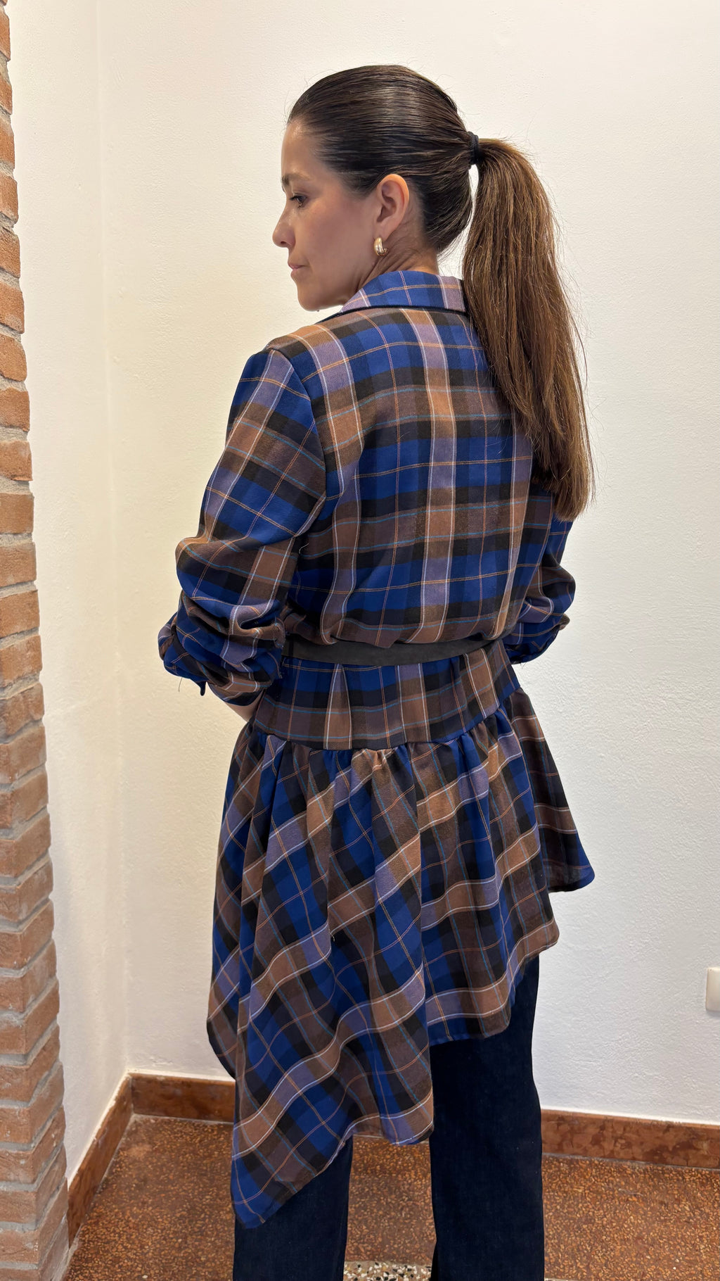 Camicia a Quadri Asimmetrica