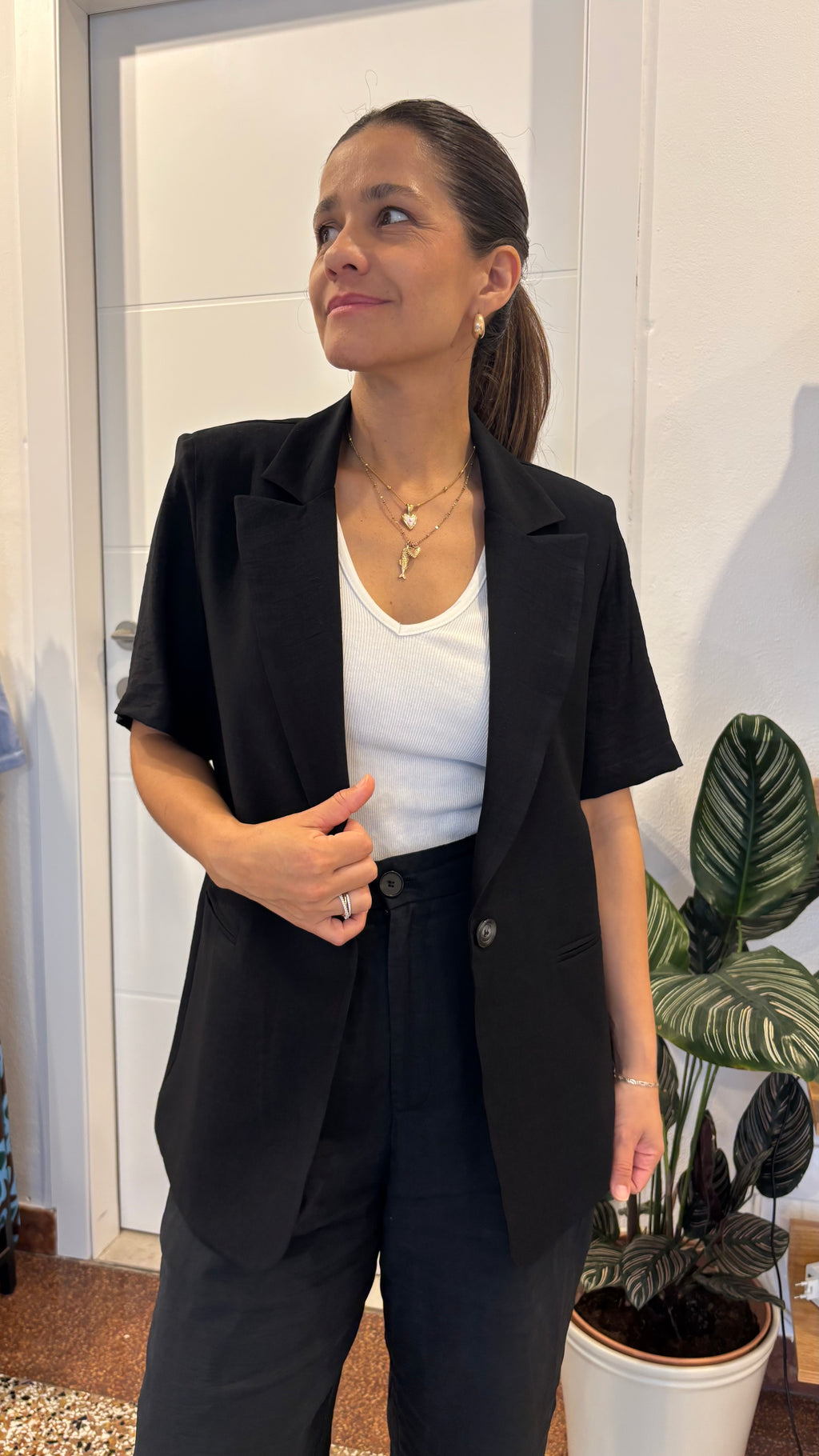 Blazer maniche corta