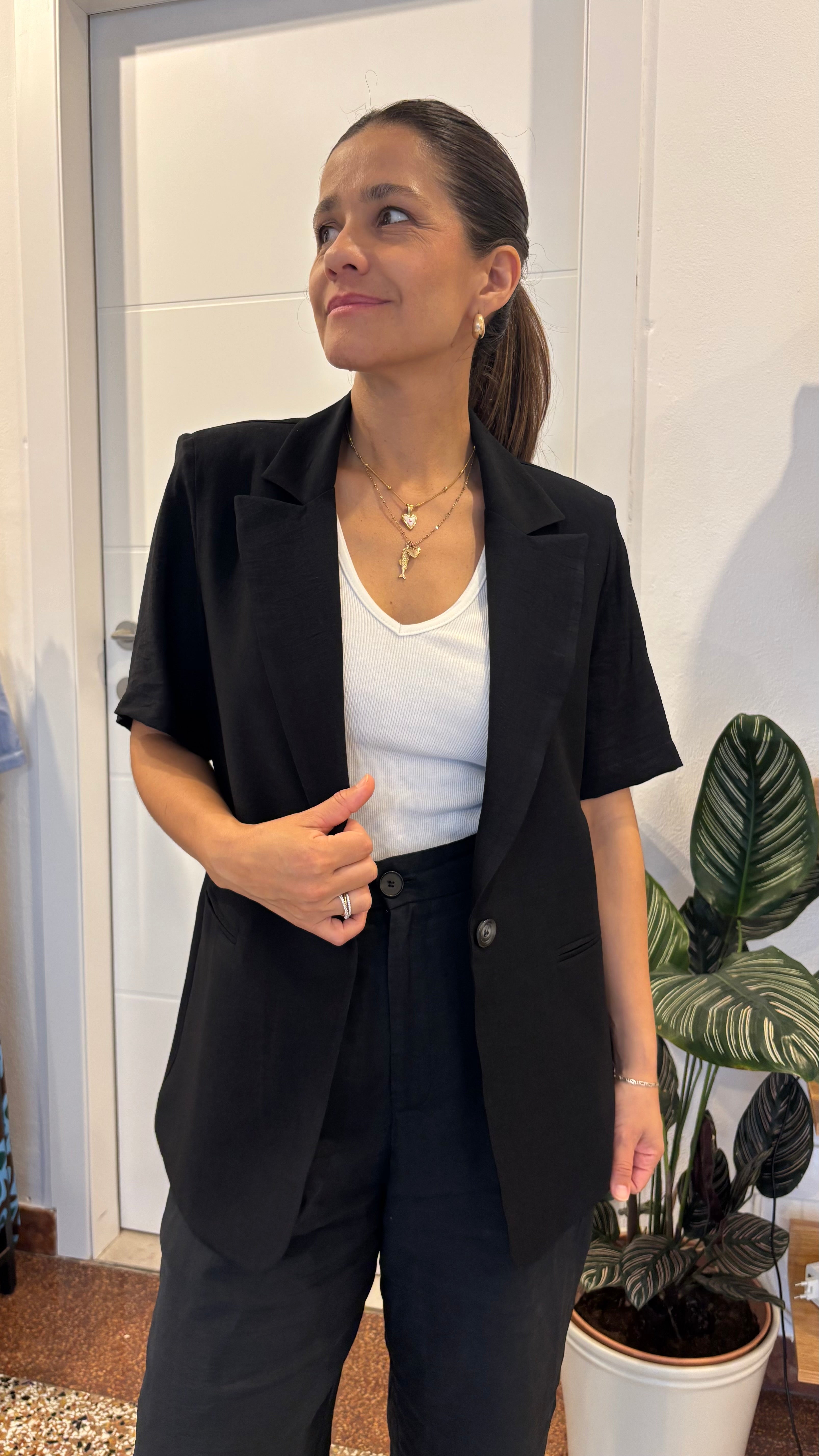 Blazer maniche corta