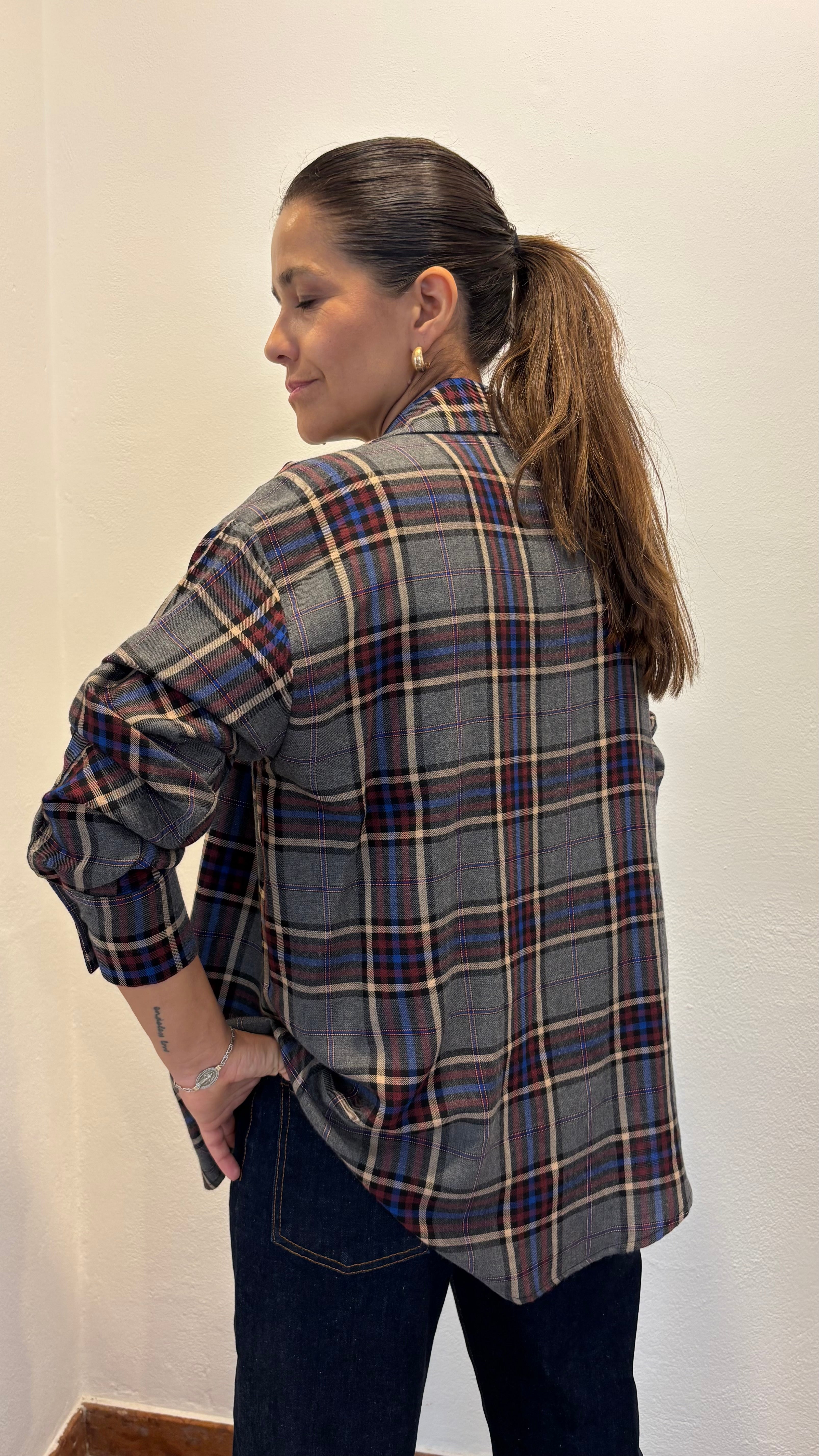 Camicia a Quadri Over
