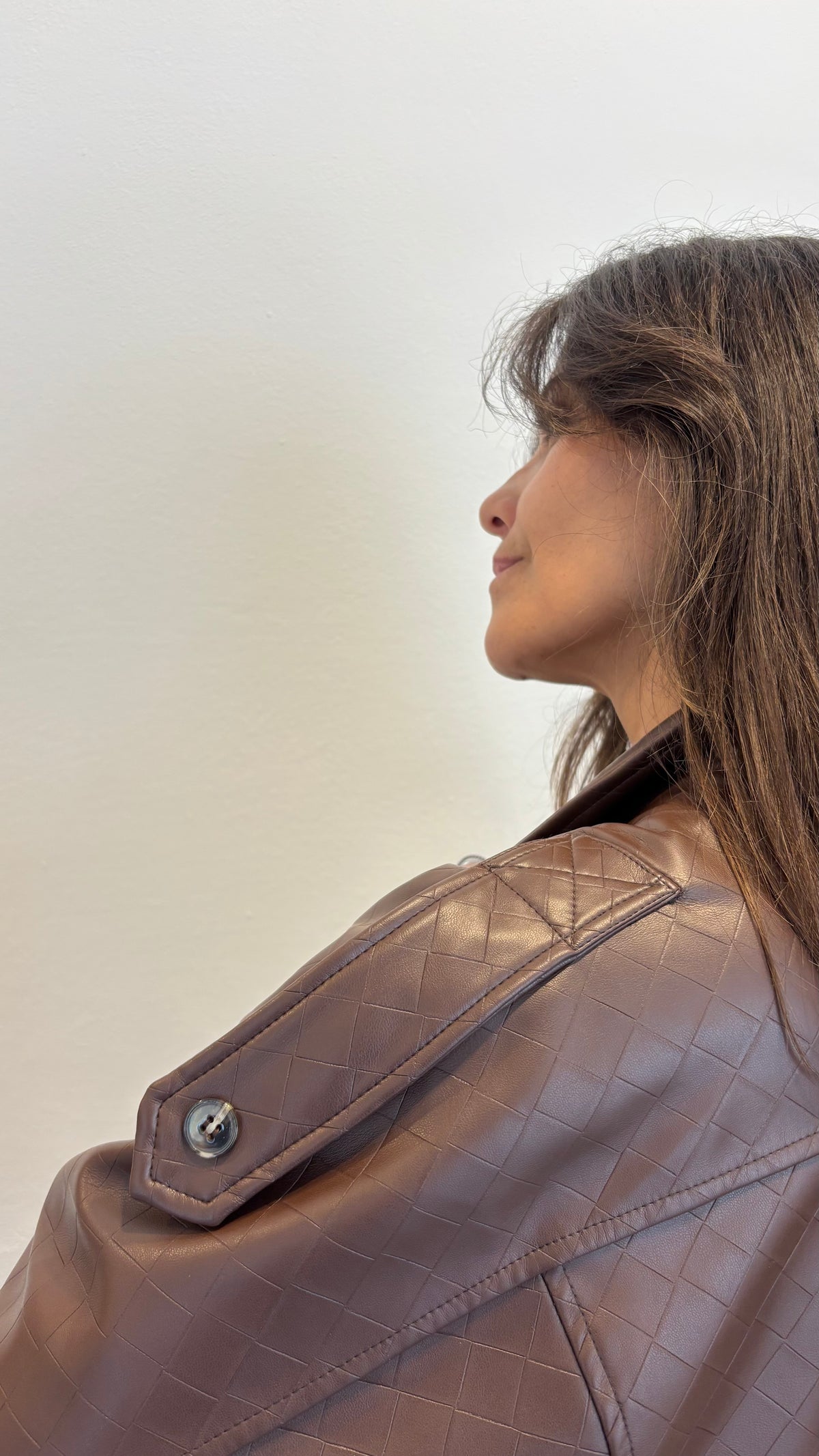 Bomber oversize in ecopelle