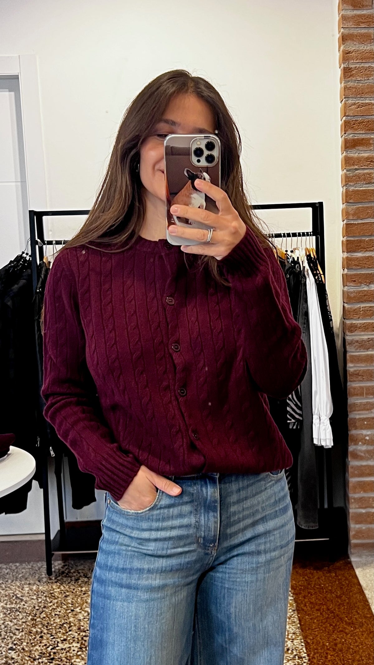 Cardigan Over treccia