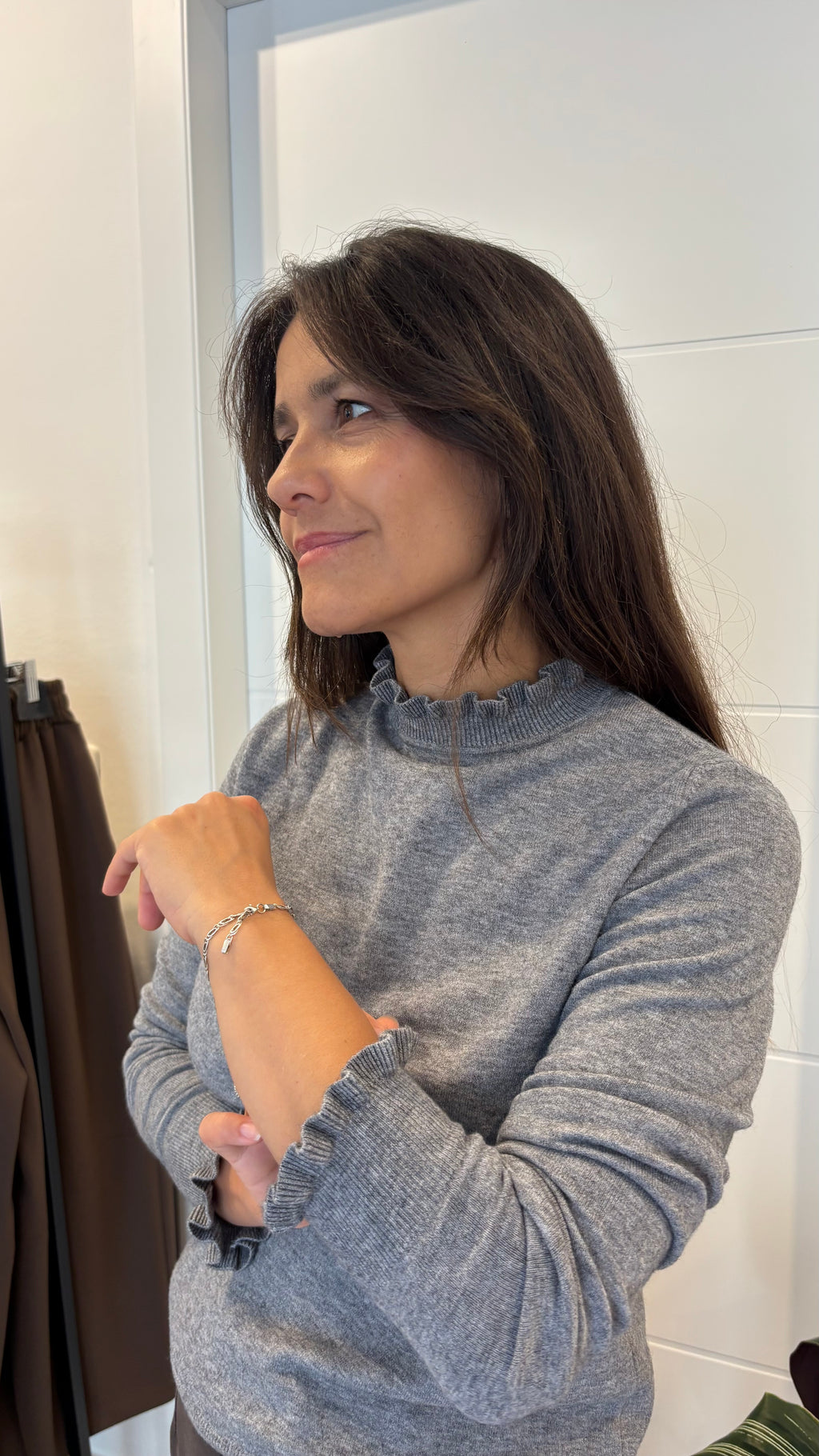 Maglia mezzo collo con rouches