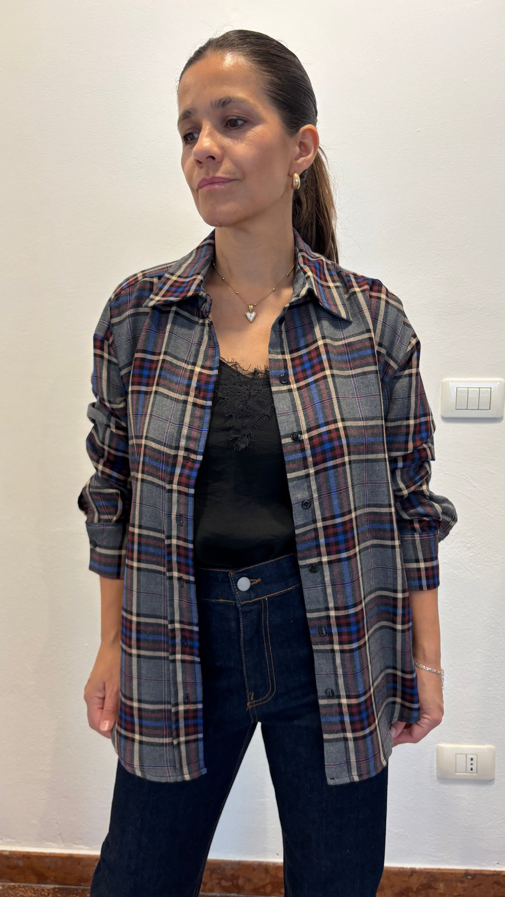 Camicia a Quadri Over