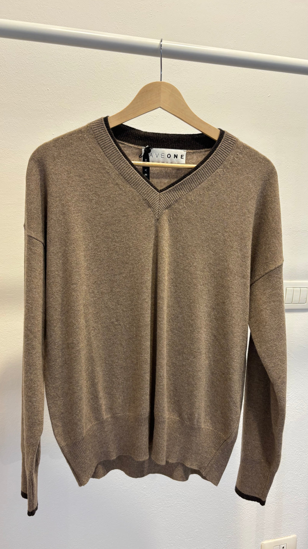 Maglia Scollo V Bicolor
