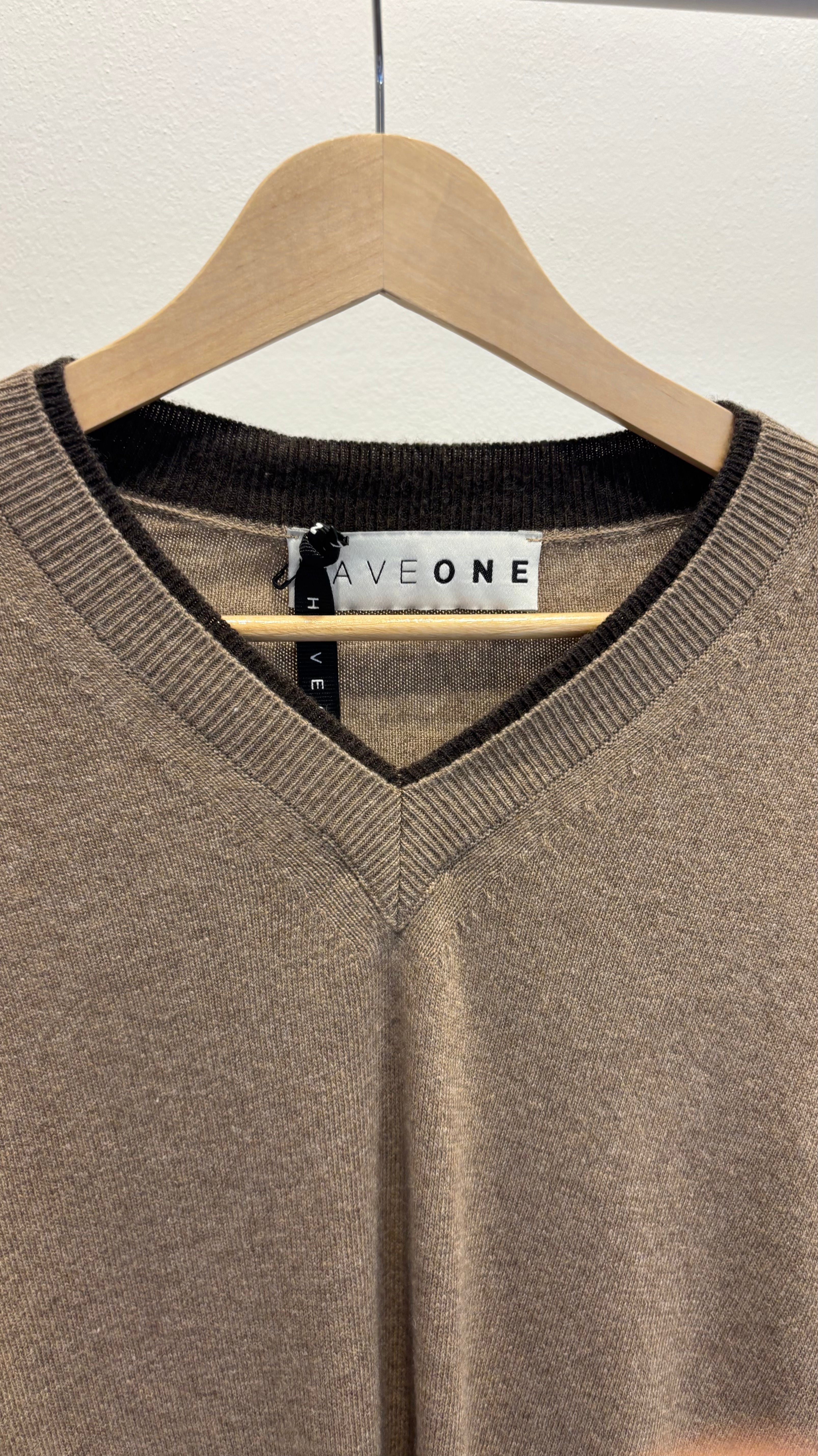 Maglia Scollo V Bicolor