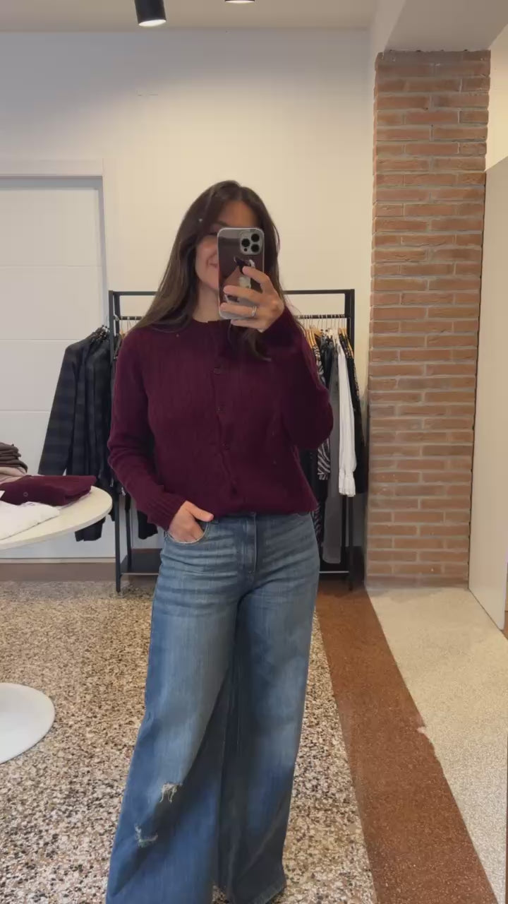 Cardigan Over treccia