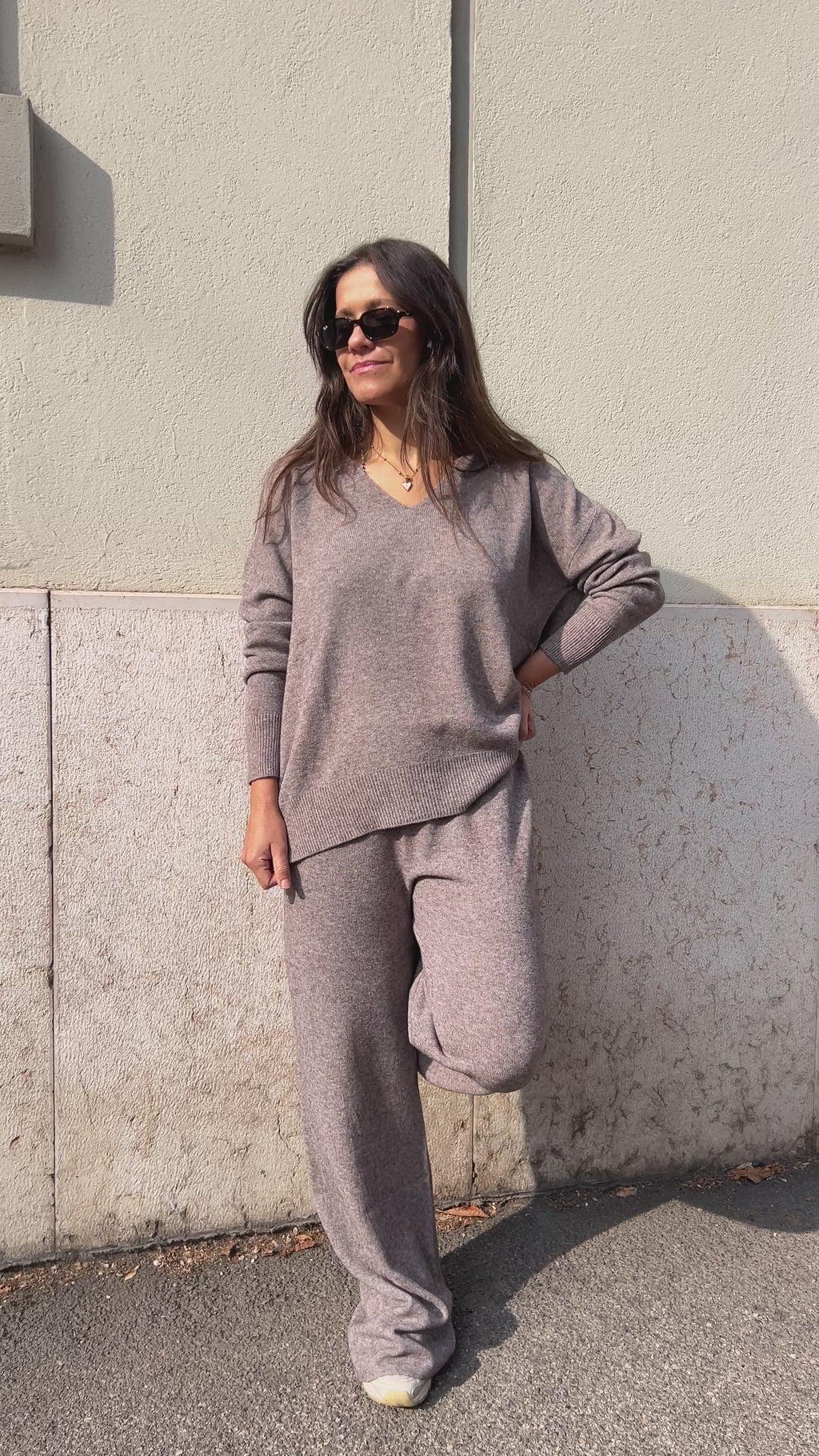 Completo Maglia Over Scollo V + Pantalone